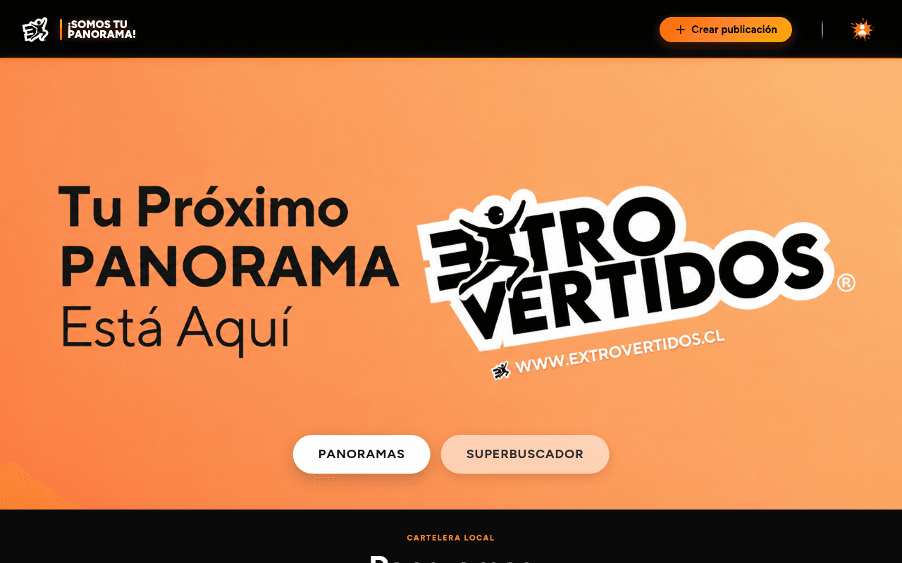 Vista previa del sitio Extrovertidos